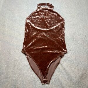 Forever 21 Velvet Bodysuit - Size Large